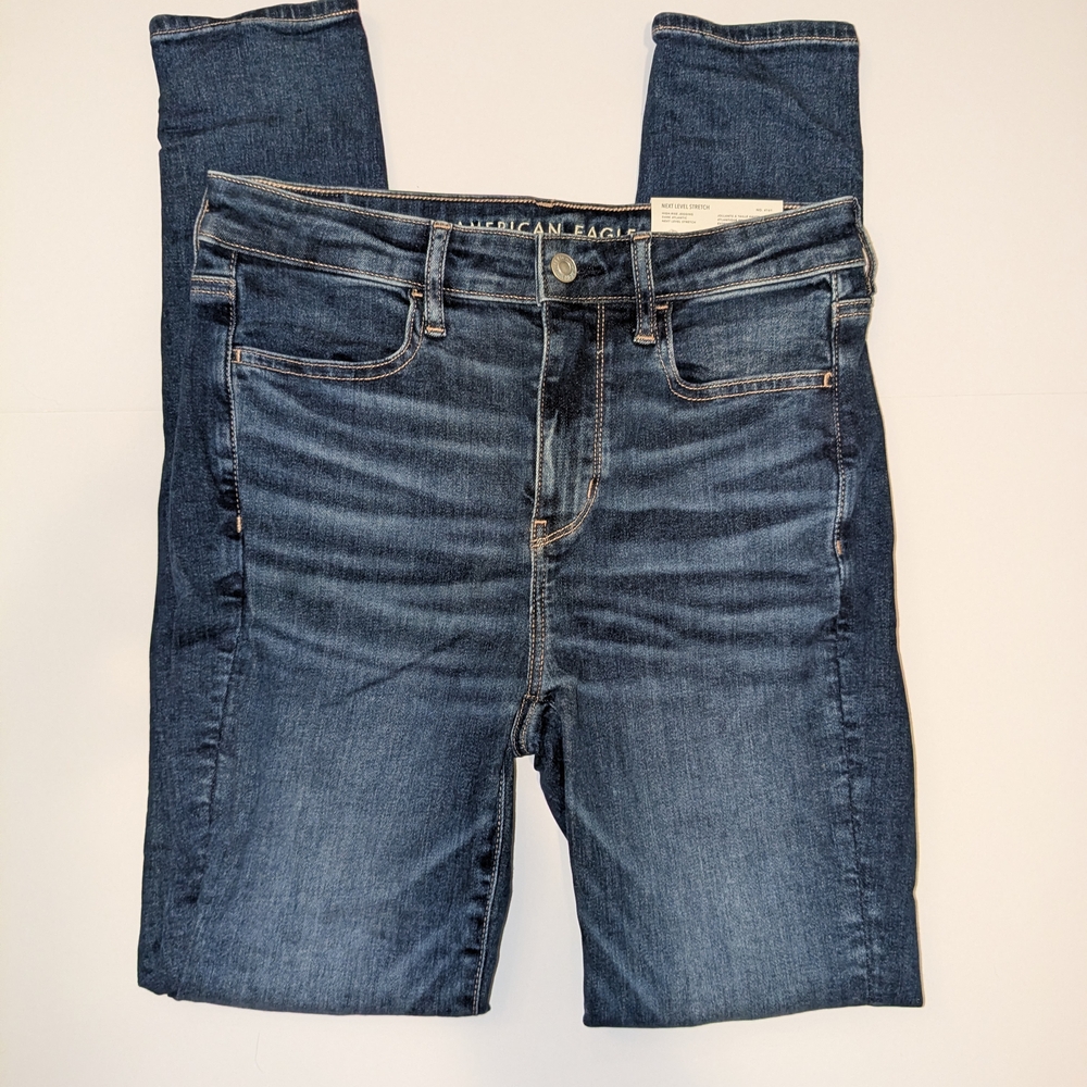 American Eagle Outfitters Women's Dark Blue Skinny Jeans